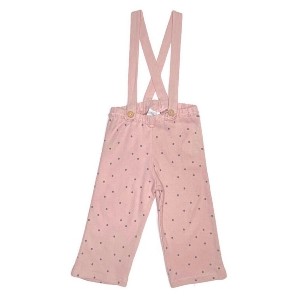 Zara Polka Dot Suspender Pants
